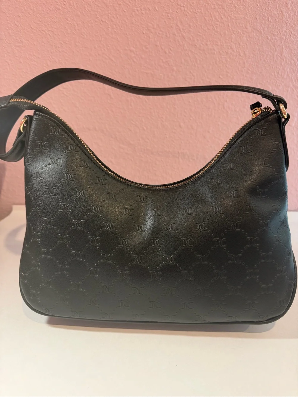 Juicy Couture Sprinkle Of Juicy Black Hobo Bag Charm Purse and Wallet NEW w TAGS